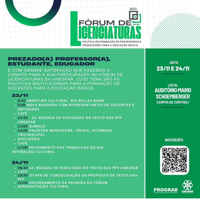 Docentes e estudantes de licenciatura, venham ajudar a construir nossas políticas de formação de professores para a educação básica
