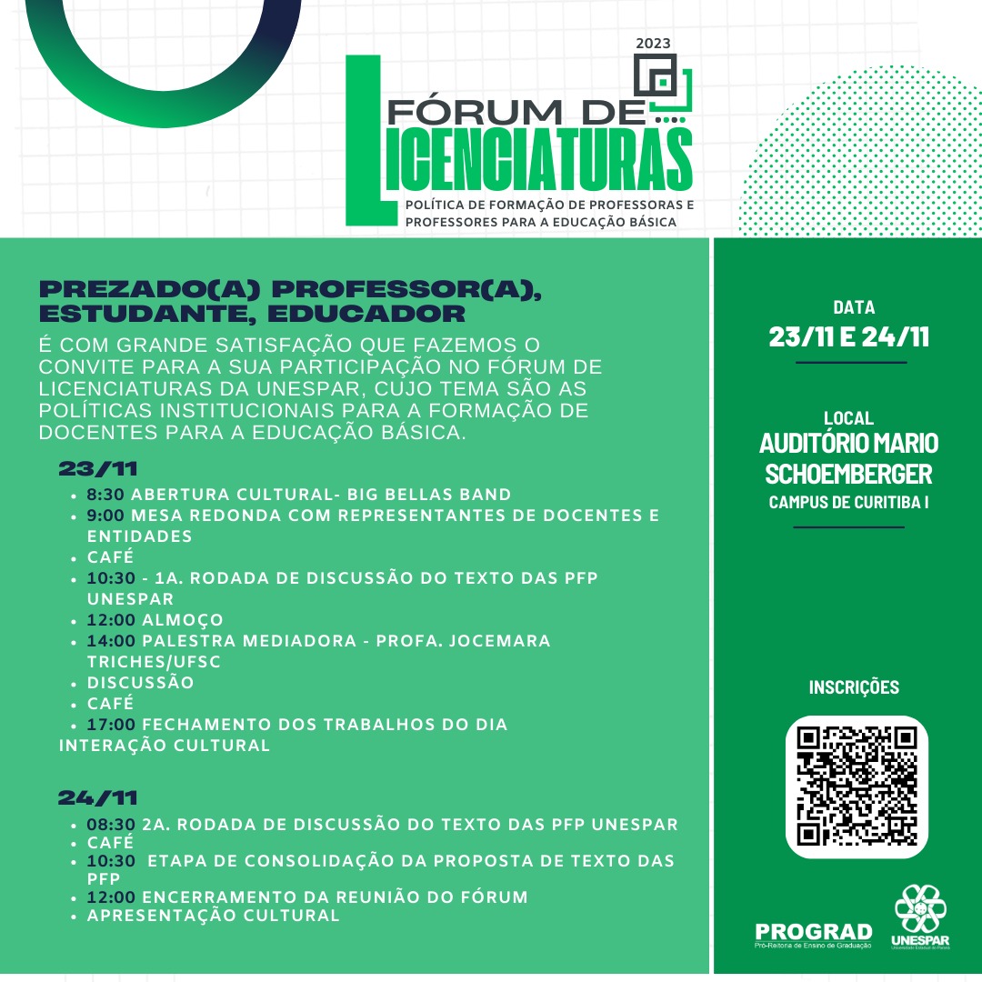 Docentes e estudantes de licenciatura, venham ajudar a construir nossas políticas de formação de professores para a educação básica
